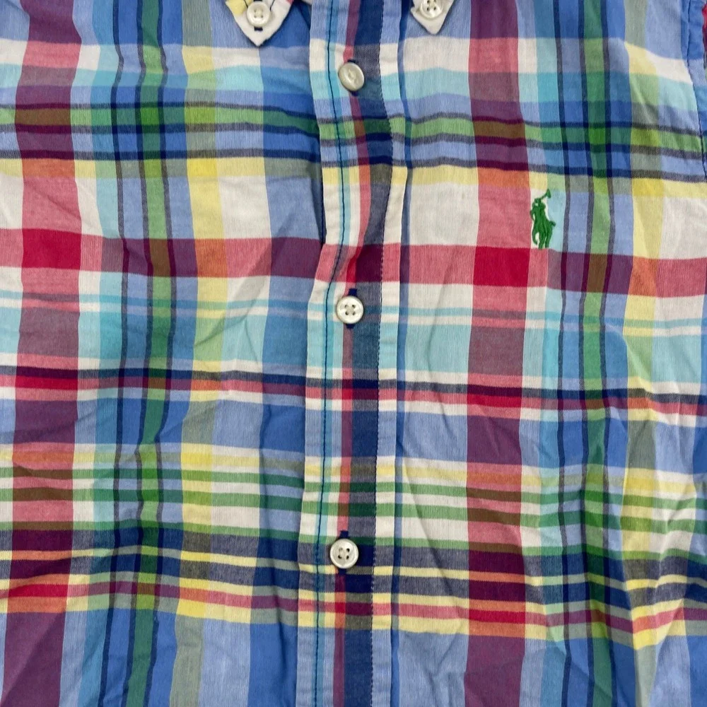 Ralph Lauren 3/3T Plaid Short Sleeve Button Down Shirt‎ Kids Children